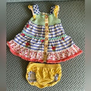 Matilda Jane Multicolor Striped Dress with Bloomers